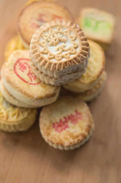 Sabrosa Pasta Semillas Loto Chino Mooncakes —  Fotos de Stock