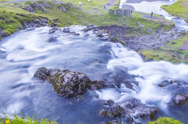Kirkjufellsfoss Waterval Ijsland Europa — Stockfoto