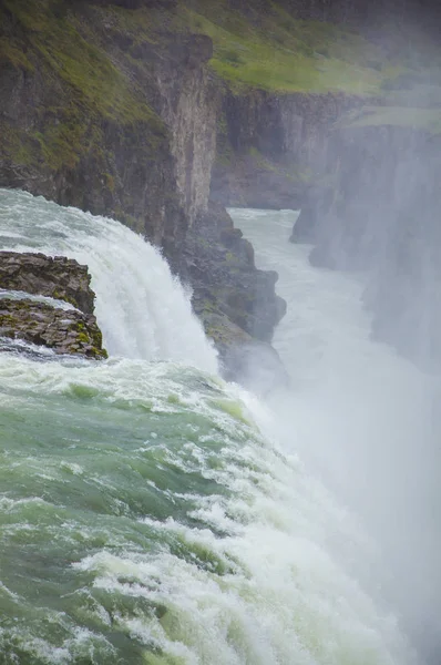 Ijsland Europa Gullfoss Waterval — Stockfoto