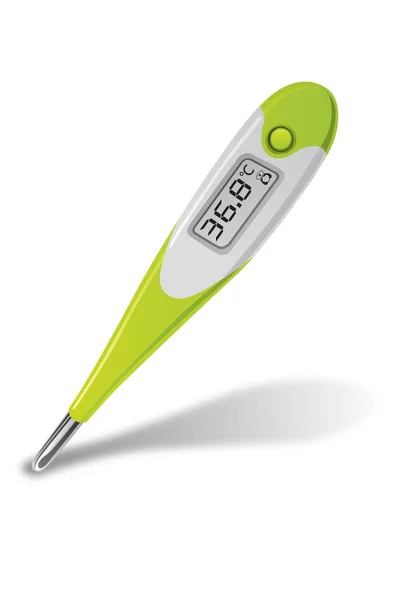 Digitale Thermometer Geïsoleerd Witte Achtergrond — Stockfoto