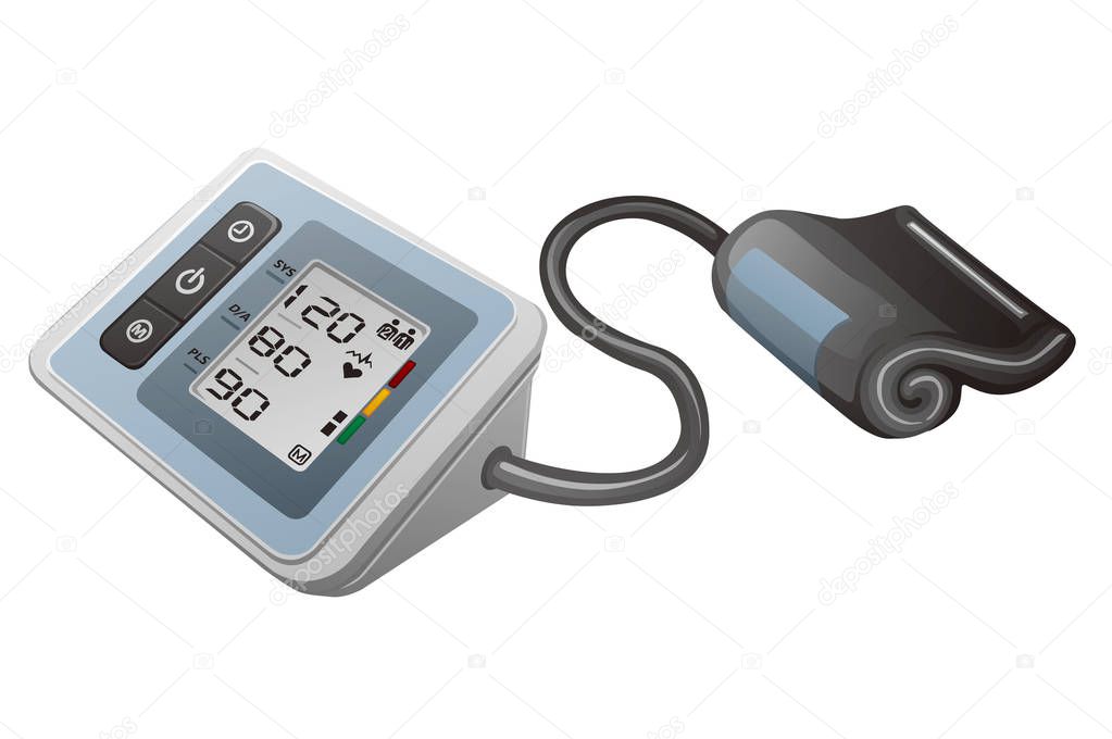 Blood Pressure Gauge, isolated on white background