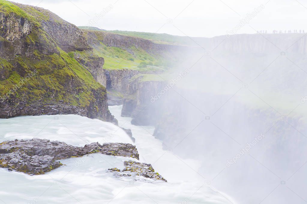 Iceland, Europe, Gullfoss Falls,