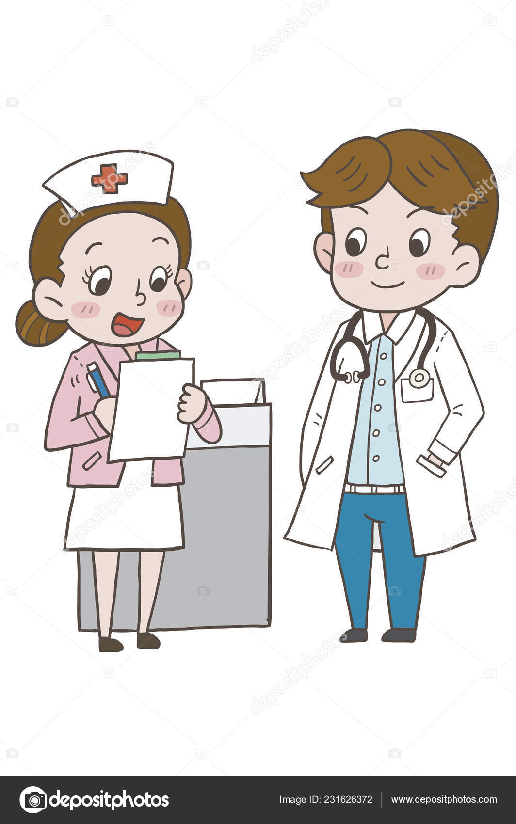 Doctor Female Nurse Cartoon Illustration Stock Photo by ©Imagemore ...