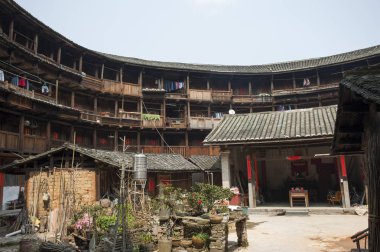 Asya, Çin, Fujian Province, Taxia Tulou küme, Fujian Tulou,