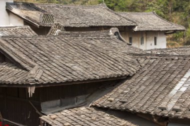 Asya, Çin, Fujian Province, Hongkeng Tulou küme, Fujian Tulou,