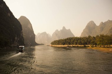 nature view and Li River  in China, Guangxi Province clipart