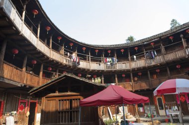 Tianloukeng Tulou küme, Fujian Tulou Çin, Fujian Eyaleti Asya