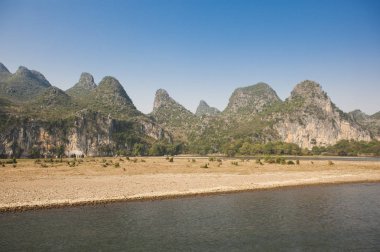doğa görünümü ve Çin'de Li Nehri, Guangxi Eyaleti
