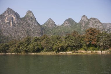 doğa görünümü ve Çin'de Li Nehri, Guangxi Eyaleti
