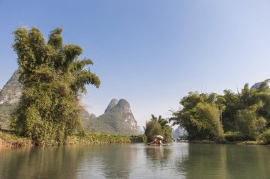 doğa görünümü ve Çin'de Li Nehri, Guangxi Eyaleti