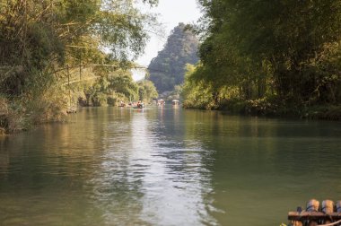 doğa görünümü ve Çin'de Li Nehri, Guangxi Eyaleti