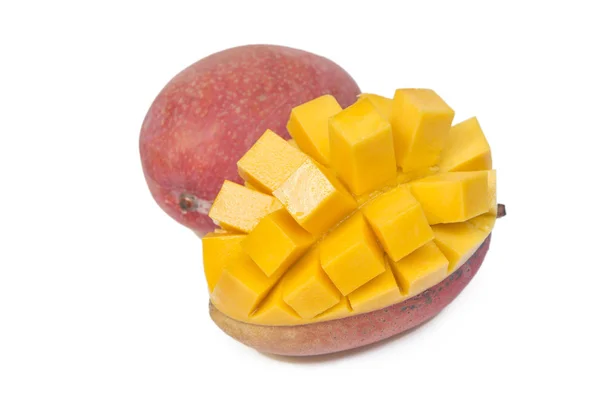 Owoce Pyszne Mango Tło Bliska — Zdjęcie stockowe