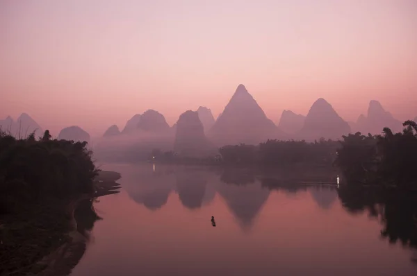 China Provinz Guangxi Yangshuo Fluss Landschaft — Stockfoto
