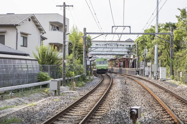 Поїзд Залізничний Вокзал Префектура Кіото Японія Азія — стокове фото
