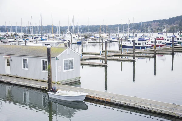 Tekneler Limanda Seattle Abd Ile Pier — Stok fotoğraf