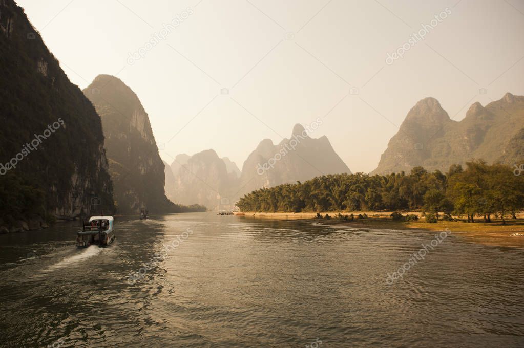 nature view and Li River  in China, Guangxi Province