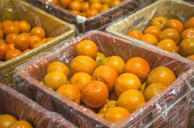 arka planda lezzetli portakallar, yakın çekim