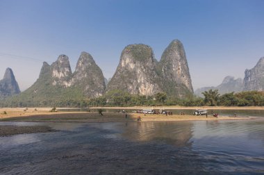 doğa görünümü ve Çin'de Li Nehri, Guangxi Eyaleti