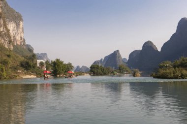doğa görünümü ve Çin'de Li Nehri, Guangxi Eyaleti