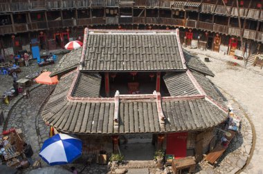 Hongkeng Tulou küme Asya, Çin, Fujian Eyaleti, 