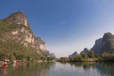 doğa görünümü ve Çin'de Li Nehri, Guangxi Eyaleti