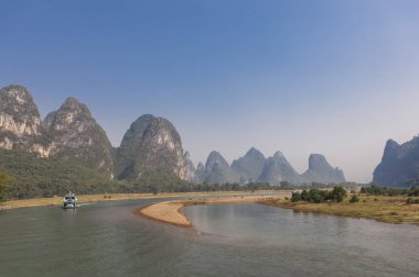 doğa görünümü ve Çin'de Li Nehri, Guangxi Eyaleti