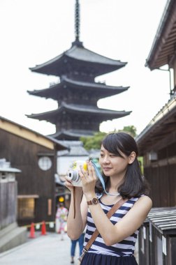 Dişiler, Fotoğraf, Yasaka Pagoda, Kyoto İli, Japonya, Asya,