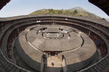 Hongkeng Tulou küme Asya, Çin, Fujian Eyaleti, 