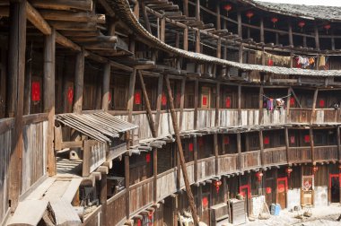 Tianloukeng Tulou küme, Fujian Tulou Çin, Fujian Eyaleti Asya