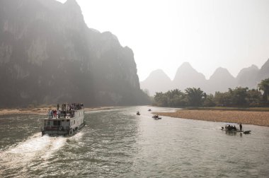 doğa görünümü ve Çin'de Li Nehri, Guangxi Eyaleti