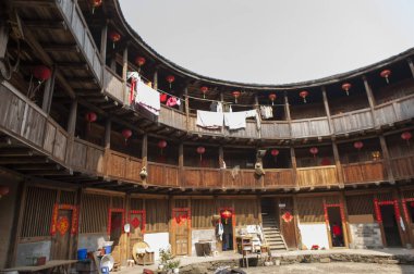  Tianloukeng Tulou küme, Fujian Tulou Çin, Fujian Eyaleti Asya
