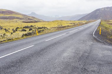Doğanın güzel manzaralı boş yol