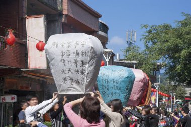 Taipei'de Gökyüzü Fenerleri, Tayvan, Asya