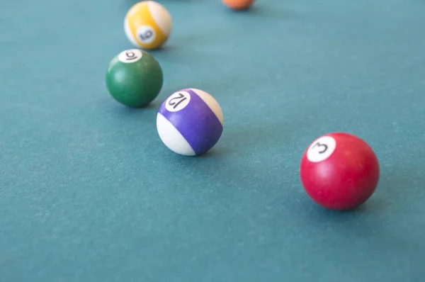 Pool Table Balls Background Close — Stock Photo, Image