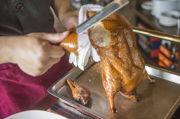 Pato Carne Pato Pato Asado Fondo — Foto de Stock