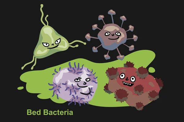 Virus Bacterium Bad Bacteria Cartoon Illustration — Stock Photo, Image