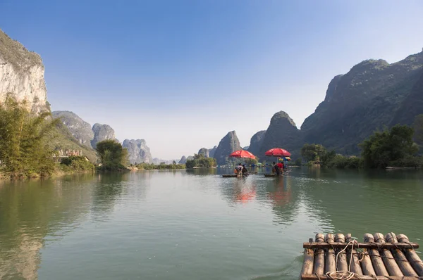 Doğa Görünümü Çin Nehri Guangxi Eyaleti — Stok fotoğraf