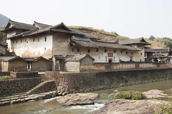 Asia Cina Fujian Province Hongkeng Tulou Cluster Fujian Tulou — Foto Stock