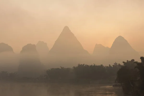 China Provinz Guangxi Yangshuo Fluss Landschaft — Stockfoto
