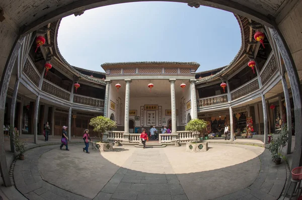 Cluster Hongkeng Tulou Ásia China Província Fujian — Fotografia de Stock