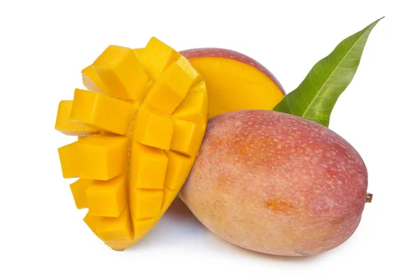 Owoce Pyszne Mango Tło Bliska — Zdjęcie stockowe