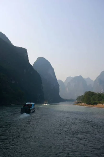 Πανέμορφο Τοπίο Του Ποταμού Επαρχία Guangxi Κίνα — Φωτογραφία Αρχείου
