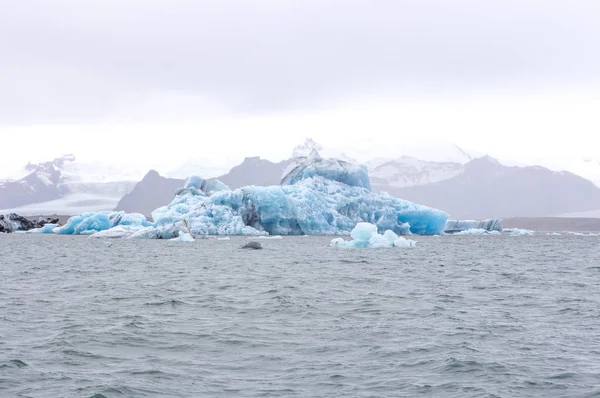 Jokulsarlon Buz Lagün Zlanda Avrupa Nın Görünümü — Stok fotoğraf