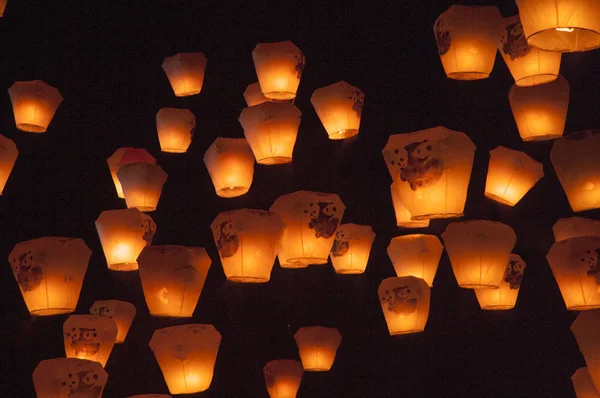Festival Delle Lanterne Pingsi Taipei Taiwan Asia — Foto Stock