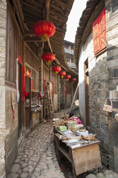 Hongkeng Tulou Cluster Asien China Provinz Fujian — Stockfoto