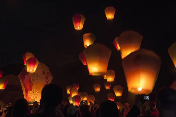 Festival Delle Lanterne Pingsi Taipei Taiwan Asia — Foto Stock