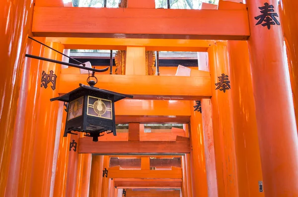 Santuario Fushimi Inari Puerta Torii Prefectura Kyoto Japón Asia — Foto de Stock