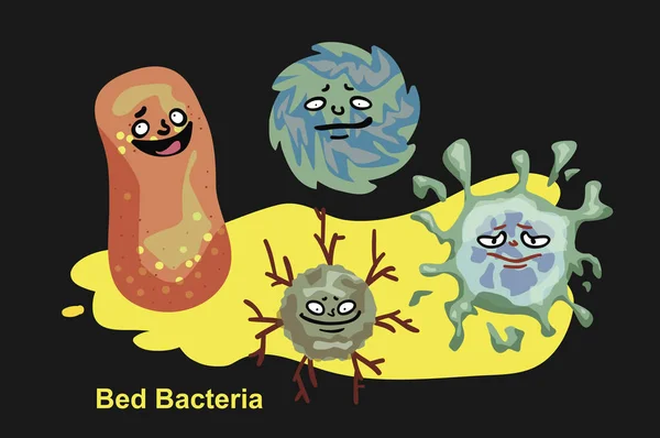 Virus Bacterium Bad Bacteria Cartoon Illustration — Stock Photo, Image