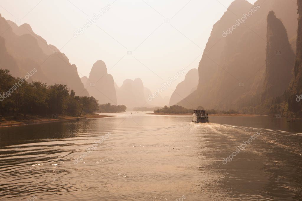 nature view and Li River  in China, Guangxi Province