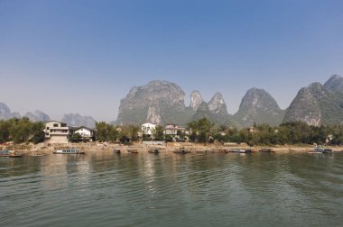 doğa görünümü ve Çin'de Li Nehri, Guangxi Eyaleti